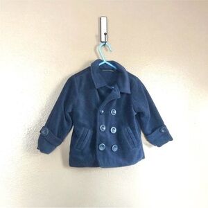 Only Kids Navy Fleece Peacoat Style Jacket Size 12M